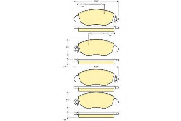 GIRLING 6133544 Комплект тормозных колодок, дисковый тормоз