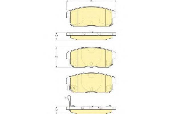 GIRLING 6133579 Комплект тормозных колодок, дисковый тормоз