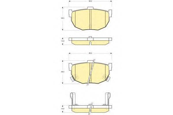 GIRLING 6133689 Комплект тормозных колодок, дисковый тормоз