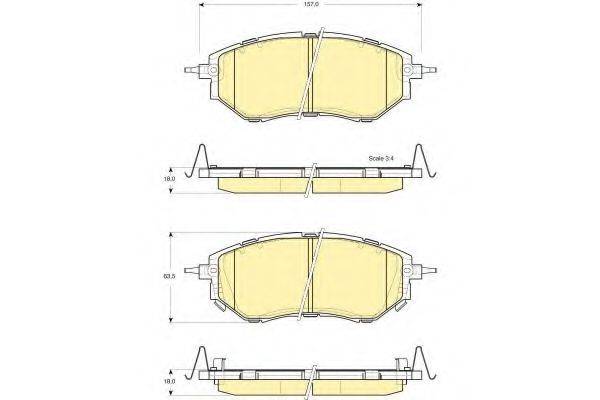 GIRLING 6133729 Комплект тормозных колодок, дисковый тормоз