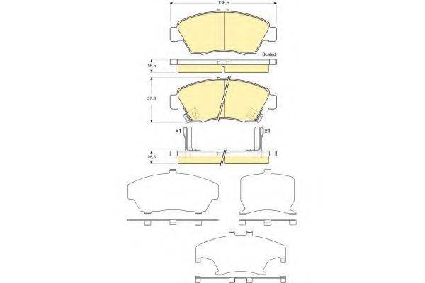 GIRLING 6133759 Комплект тормозных колодок, дисковый тормоз