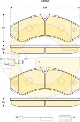 GIRLING 6134409 Комплект тормозных колодок, дисковый тормоз