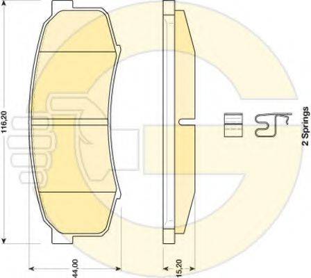 GIRLING 6134649 Комплект тормозных колодок, дисковый тормоз