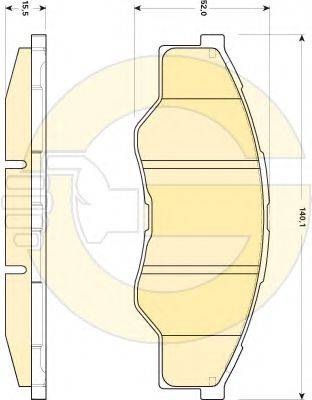 GIRLING 6135009 Комплект тормозных колодок, дисковый тормоз