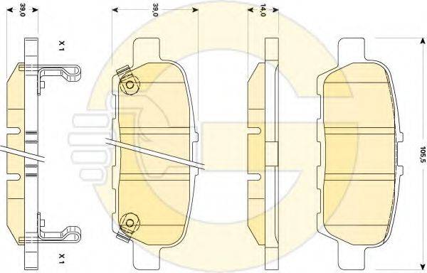 GIRLING 6135079 Комплект тормозных колодок, дисковый тормоз