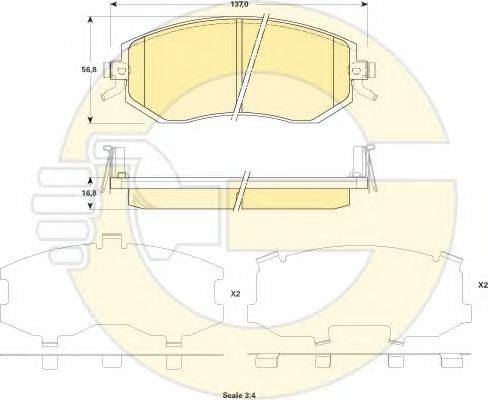 GIRLING 6135199 Комплект тормозных колодок, дисковый тормоз