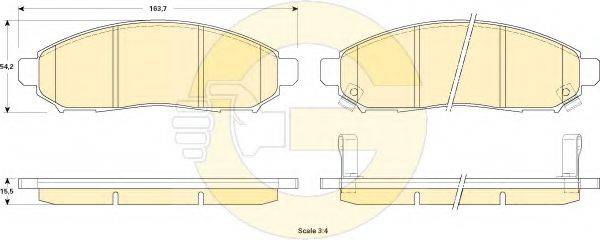 GIRLING 6135209 Комплект тормозных колодок, дисковый тормоз