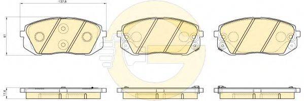 GIRLING 6135309 Комплект тормозных колодок, дисковый тормоз