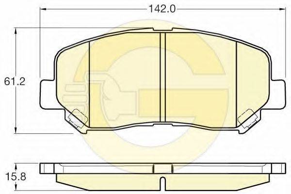 GIRLING 6135627 Комплект тормозных колодок, дисковый тормоз