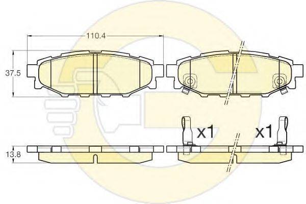 GIRLING 6135686 Комплект тормозных колодок, дисковый тормоз