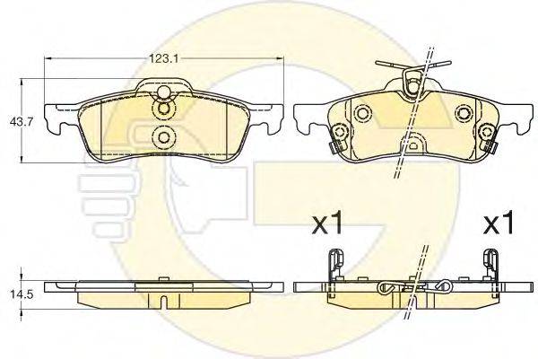 GIRLING 6135882 Комплект тормозных колодок, дисковый тормоз