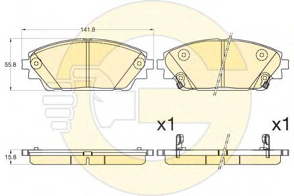 GIRLING 6135926 Комплект тормозных колодок, дисковый тормоз