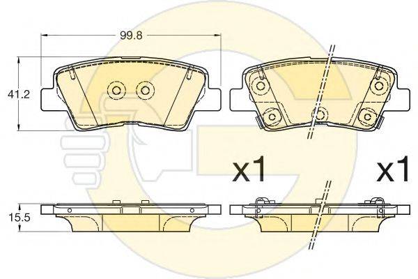 GIRLING 6135947 Комплект тормозных колодок, дисковый тормоз