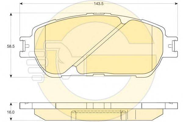 GIRLING 6136106 Комплект тормозных колодок, дисковый тормоз