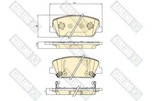 GIRLING 6136216 Комплект тормозных колодок, дисковый тормоз