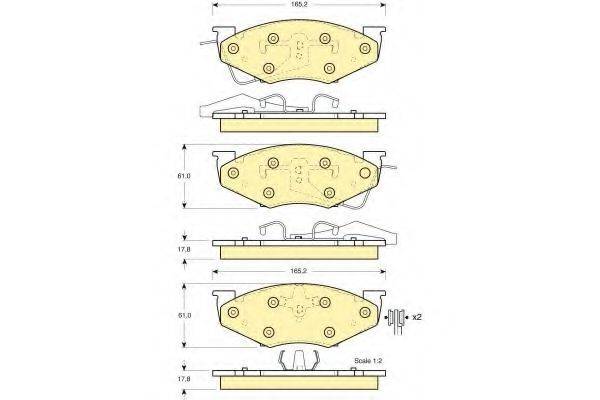 GIRLING 6140085 Комплект тормозных колодок, дисковый тормоз