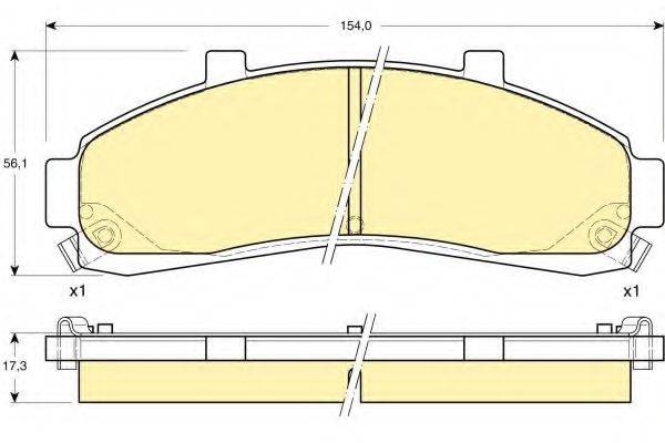 GIRLING 6140109 Комплект тормозных колодок, дисковый тормоз