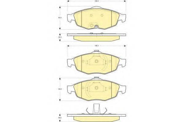 GIRLING 6141252 Комплект тормозных колодок, дисковый тормоз