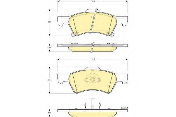 GIRLING 6141292 Комплект тормозных колодок, дисковый тормоз