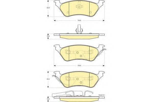 GIRLING 6141305 Комплект тормозных колодок, дисковый тормоз