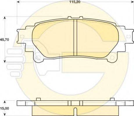 GIRLING 6141749 Комплект тормозных колодок, дисковый тормоз