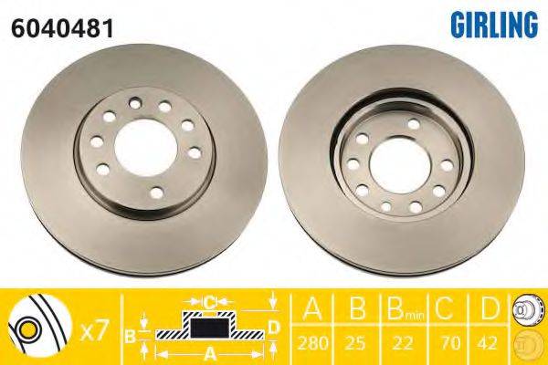 GIRLING 6411432 Комплект тормозов, дисковый тормозной механизм