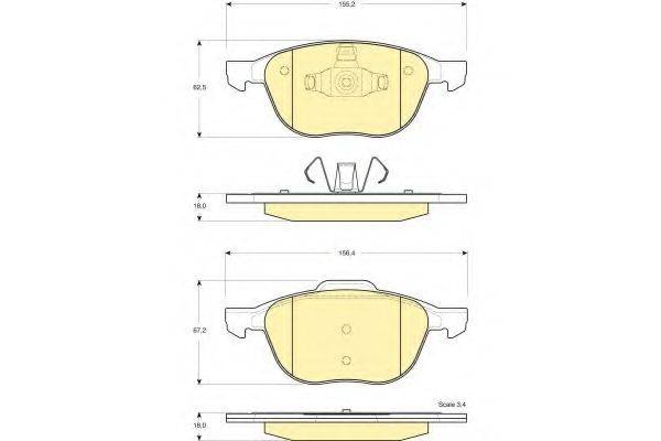 GIRLING 6411852 Комплект тормозов, дисковый тормозной механизм