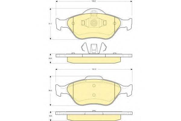 GIRLING 6411862 Комплект тормозов, дисковый тормозной механизм