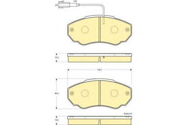 GIRLING 6411909 Комплект тормозов, дисковый тормозной механизм