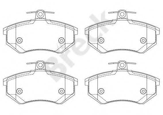 BRECK 206690070100 Комплект тормозных колодок, дисковый тормоз