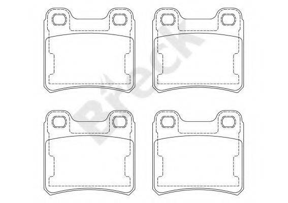 BRECK 211400070400 Комплект тормозных колодок, дисковый тормоз