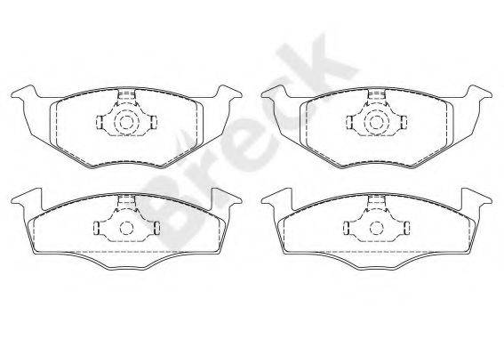 BRECK 218660070200 Комплект тормозных колодок, дисковый тормоз