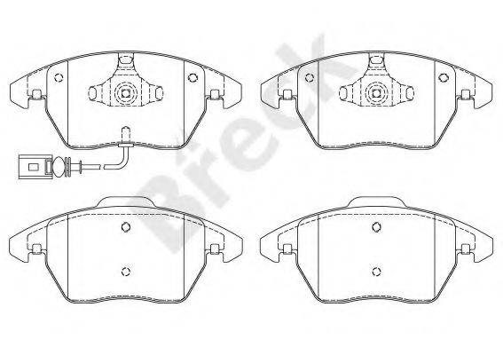 BRECK 235870070110 Комплект тормозных колодок, дисковый тормоз