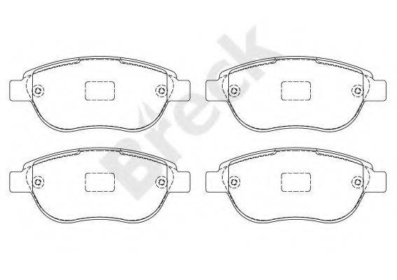 BRECK 236000070100 Комплект тормозных колодок, дисковый тормоз