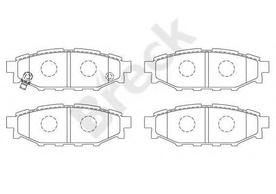 BRECK 242710070210 Комплект тормозных колодок, дисковый тормоз