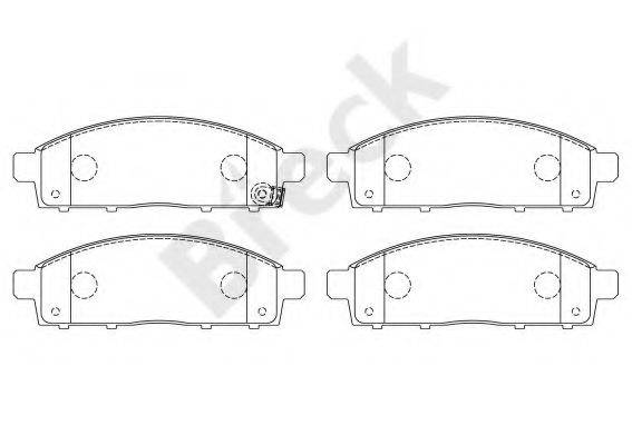 BRECK 245290070110 Комплект тормозных колодок, дисковый тормоз