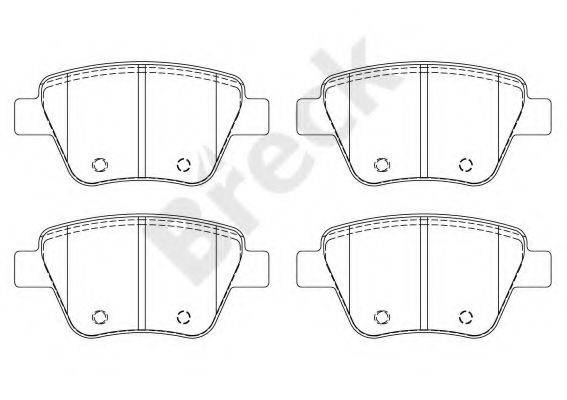 BRECK 245630070400 Комплект тормозных колодок, дисковый тормоз