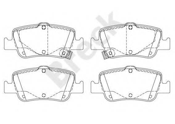 BRECK 246640070410 Комплект тормозных колодок, дисковый тормоз