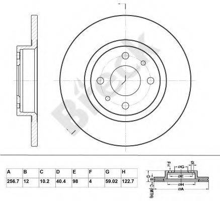 BRECK BR045SA100 Тормозной диск