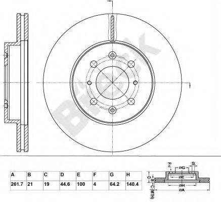 BRECK BR320VA100 Тормозной диск