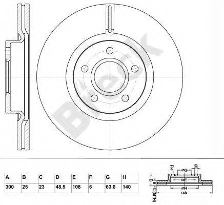 BRECK BR355VA100 Тормозной диск