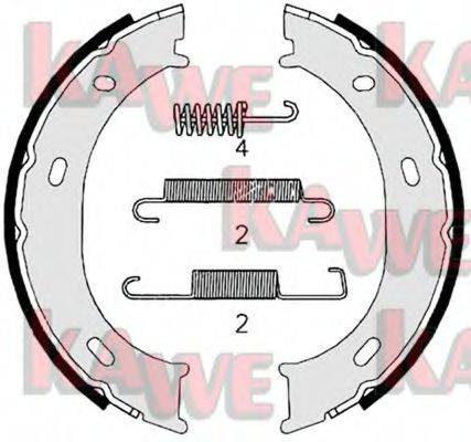 KAWE 07959 Комплект тормозных колодок, стояночная тормозная система