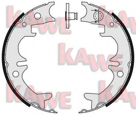 KAWE 09140 Комплект тормозных колодок, стояночная тормозная система
