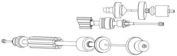 KAWE RT01181 Трос, управление сцеплением