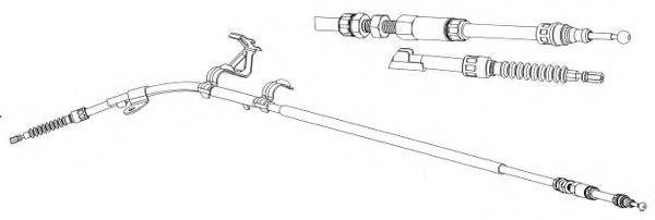 KAWE VW02183 Трос, стояночная тормозная система