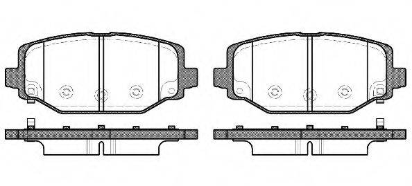 KAWE 148304 Комплект тормозных колодок, дисковый тормоз