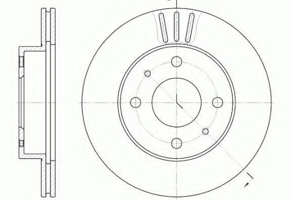 KAWE 6114810 Тормозной диск