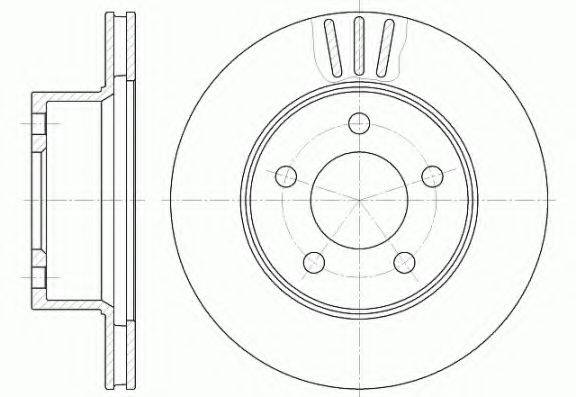 KAWE 647510 Тормозной диск