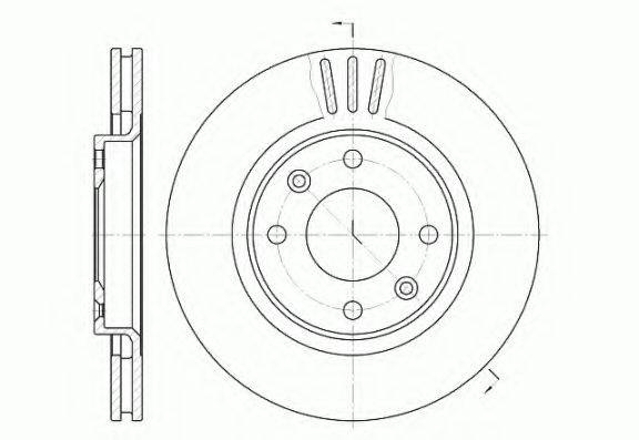 KAWE 660310 Тормозной диск