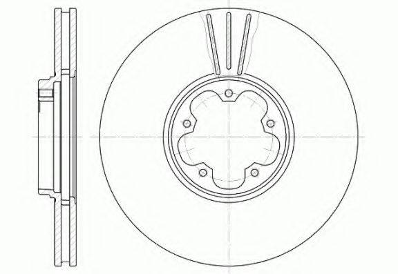 KAWE 660810 Тормозной диск